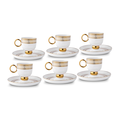Aryıldız Aurelia Gold 12 Parça 6 Kişilik Kahve Fincan Takımı 90 ml - 3