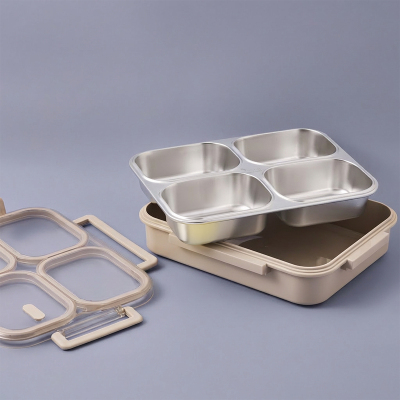 Aryıldız Bento Lunch Box 4 Bölmeli Beige - 2