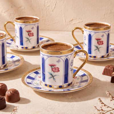 Aryıldız Best 12 Parça 6 Kişilik Kahve Fincan Takımı Mavi 90 ml - 2