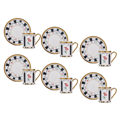 Aryıldız Best 12 Parça 6 Kişilik Kahve Fincan Takımı Siyah 90 ml - 5