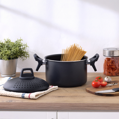 Aryıldız Bronx Makarna Tenceresi 20 cm Siyah - 2