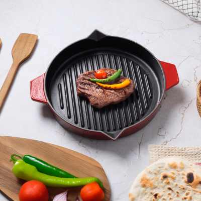 Aryıldız Duo Cast Bombe Grill Tava Kırmızı 30 cm - ARYILDIZ