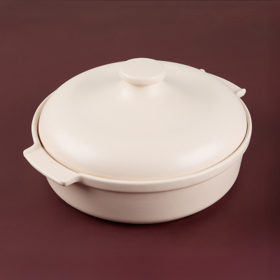 Aryıldız Elissa Kapaklı Karnıyarık Fırın Kabı Mat Beyaz 29 cm - ARYILDIZ