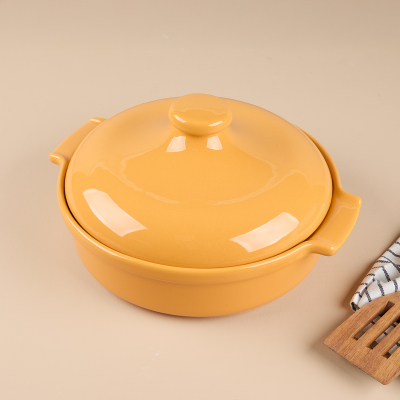Aryıldız Elissa Kapaklı Karnıyarık Fırın Kabı Sarı 27 cm - ARYILDIZ