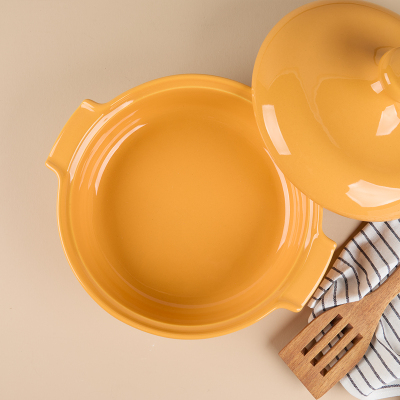 Aryıldız Elissa Kapaklı Karnıyarık Fırın Kabı Sarı 27 cm - 6