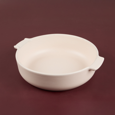 Aryıldız Elissa Yuvarlak Fırın Kabı Mat Beyaz 27 cm - ARYILDIZ