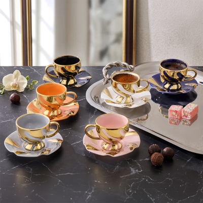Aryıldız Gema 6 Kişilik 12 Parça Kahve Fincan Takımı 90 ml - ARYILDIZ