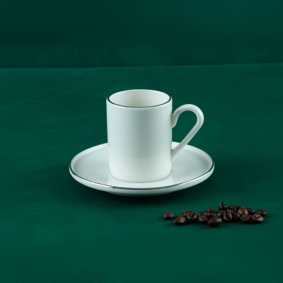 Aryıldız Hazel Platin 4 Parça 2 Kişilik Türk Kahve Fincan Takımı 90 ml - 5