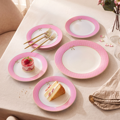 Aryıldız Nila 7 Parça 6 Kişilik Pasta Takımı Pembe - ARYILDIZ