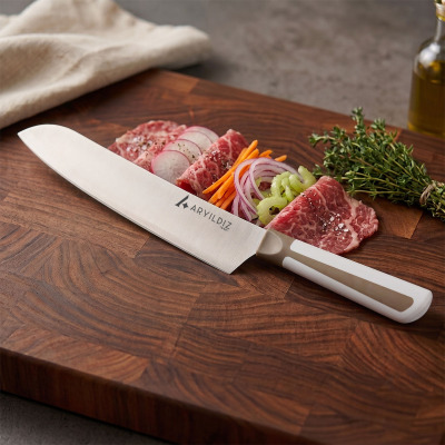 Aryıldız Plurex Santoku Bıçağı 21 cm Koyu Bej - ARYILDIZ