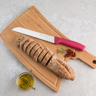 Aryıldız Rexa Tırtıklı Ekmek Bıçak Kırmızı 19 cm - ARYILDIZ