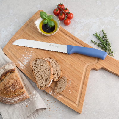 Aryıldız Rexa Tırtıklı Ekmek Bıçak Mavi 19 cm - ARYILDIZ