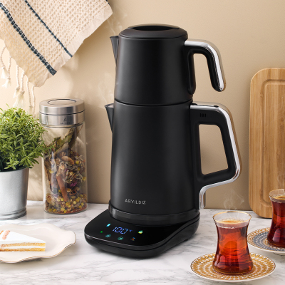 Aryıldız Vision Steel Çay Makinesi Mat Siyah - ARYILDIZ