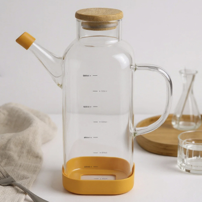 Bambum Petto Bambu Kapaklı Yağdanlık 800 ml - BAMBUM