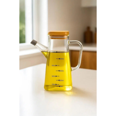 Bambum Rafa Bambu Kapaklı Yağdanlık 700 ml - BAMBUM