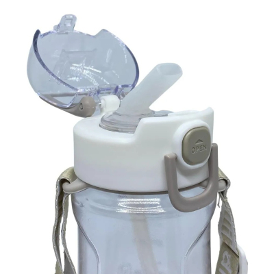 Diller Tritan Pipetli Çocuk Matara Beyaz 550 ml - 2