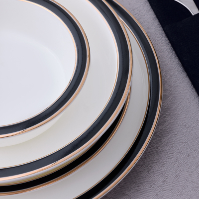 Evaliza Alaia Black Gold 60 Parça 12 Kişilik Yemek Takımı - 5