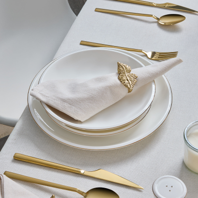 Evaliza Elegant Gold 30 Parça 6 Kişilik Yemek Takımı - 3