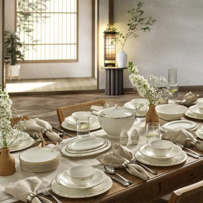 Evaliza Lilium 60 Parça 12 Kişilik Yemek Takımı - EVALIZA