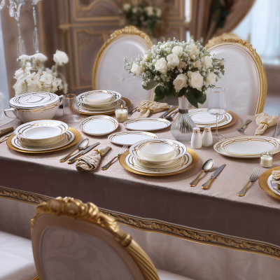 Evaliza Luxury 60 Paça 12 Kişilik Yemek Takımı - EVALIZA