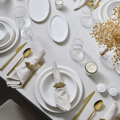 Evaliza Stripe Gold 30 Parça 6 Kişilik Yemek Takımı - 3
