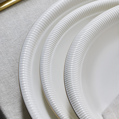 Evaliza Stripe Gold 30 Parça 6 Kişilik Yemek Takımı - 6