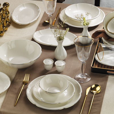 Evaliza Terra Royal Gold 32 Parça 6 Kişilik Yemek Takımı - EVALIZA