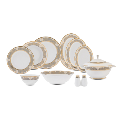 Evaliza The Queen Gold 60 Parça 12 Kişilik Yemek Takımı - 6