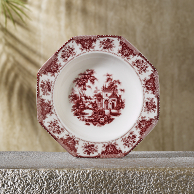 Evaliza Voila Çukur Tabak Kırmızı 22 cm - EVALIZA