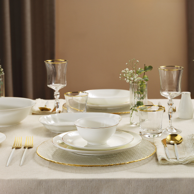 Evaliza Zenn Royal Gold 32 Parça 6 Kişilik Yemek Takımı - EVALIZA