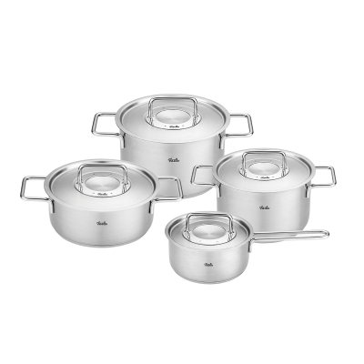 Fissler Pure Collection 8 Parça Metal Kapak Çelik Tencere Seti - FISSLER