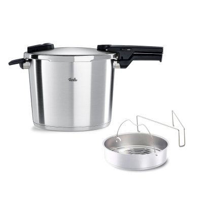 Fissler Vitaquick Premium 10 Litre Düdüklü Tencere + Buharda Pişirme Aparatı - FISSLER