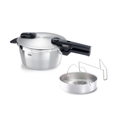 Fissler Vitaquick Premium 3,5 Litre Düdüklü Tencere + Buharda Pişirme Aparatı - FISSLER