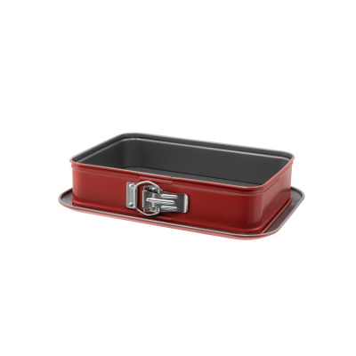 Guardini Dikdörtgen Kelepçeli Kek Kalıbı Kırmızı 28x19 Cm - GUARDINI