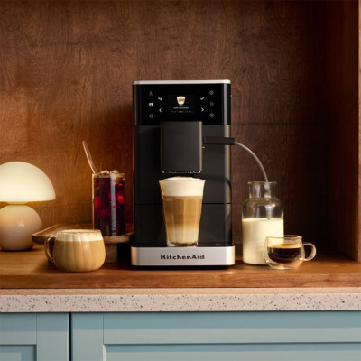 KitchenAid Tam Otomatik Buzlu Kahve Özellikli Espresso Makinesi KF3 Mat Siyah - KITCHENAID