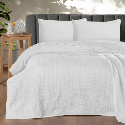 Maxstyle Çift Kişilik %100 Pamuk Pike Vanilya 200x220 cm - 1