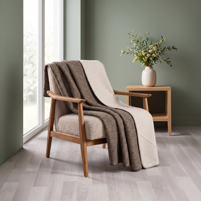 Maxstyle Çift Kişilik Battaniye Brown 200X220 cm - 2
