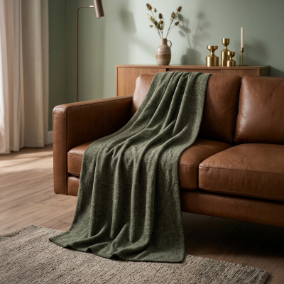 Maxstyle Çift Kişilik Battaniye Khaki 200X220 cm - 4