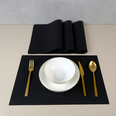 Maxstyle Matrix Black 4 Parça Amerikan Servis 30x45 cm - MAXSTYLE