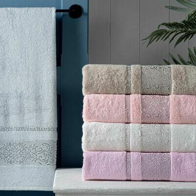 Maxstyle Nirvana Bamboo Gri Havlu 70X140 cm - MAXSTYLE