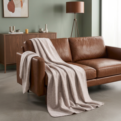 Maxstyle Sephia Tek Kişilik Battaniye Krem 150x200 cm - 2
