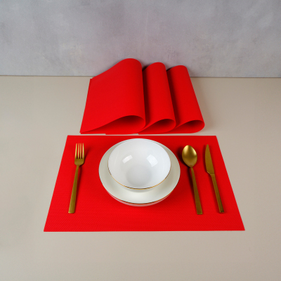 Maxstyle Serene Scarlet 4 Parça Amerikan Servis 30x45 cm - MAXSTYLE