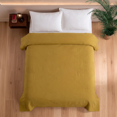 Maxstyle Spring %100 Pamuk Çift Kişilik Pike Hardal 220x230 cm - 2