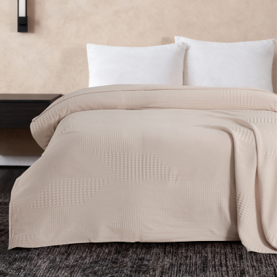 Maxstyle Spring %100 Pamuk Çift Kişilik Pike Krem 220x230 cm - 2