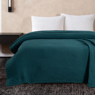 Maxstyle Spring %100 Pamuk Çift Kişilik Pike Petrol 220x230 cm - 1