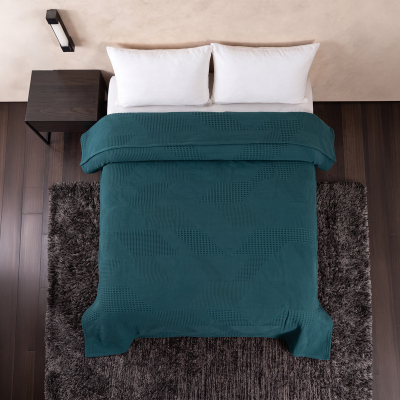 Maxstyle Spring %100 Pamuk Çift Kişilik Pike Petrol 220x230 cm - 2