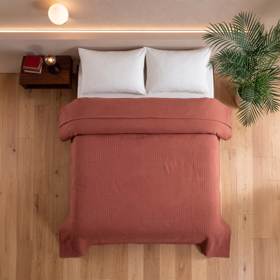 Maxstyle Spring %100 Pamuk Çift Kişilik Pike Terra 220x230 cm - 2