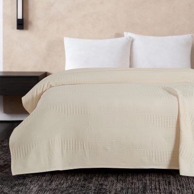 Maxstyle Spring %100 Pamuk Tek Kişilik Pike Bej 180x230 cm - 2