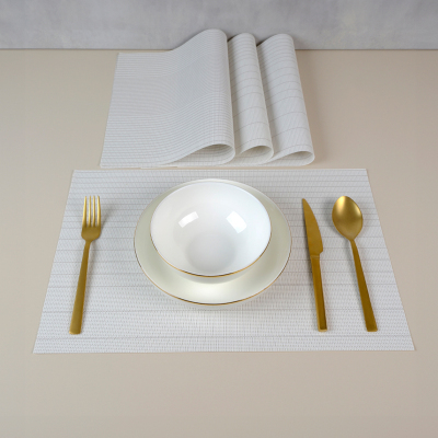 Maxstyle Stripe Cotton 4 Parça Amerikan Servis 30x45 cm - MAXSTYLE
