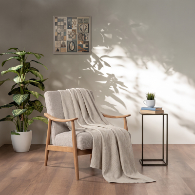 Maxstyle Tek Kişilik %100 Pamuk Pike Bej 160x220 cm - 4